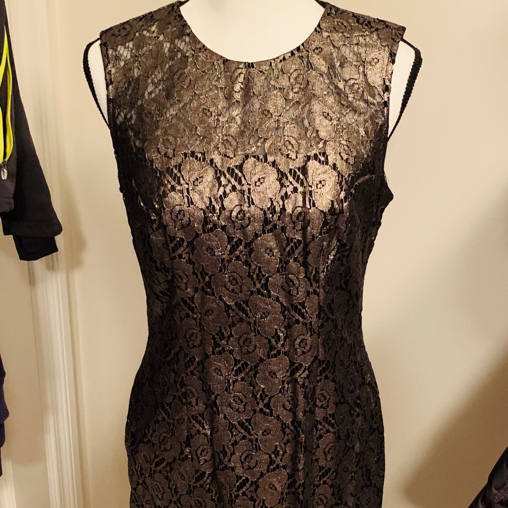 NWT Metallic lace WHBM dress